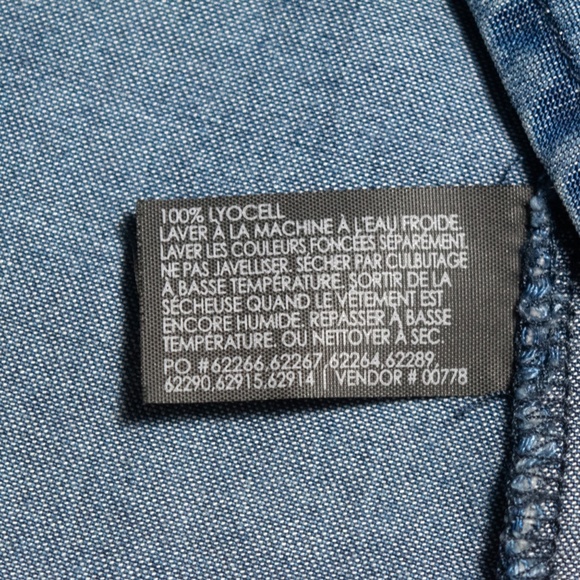 Club Monaco Denim Button Down Long Sleeve Top - Picture 5 of 5